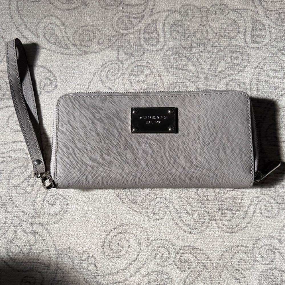 Michael Kors Silver Wristlet Clutch